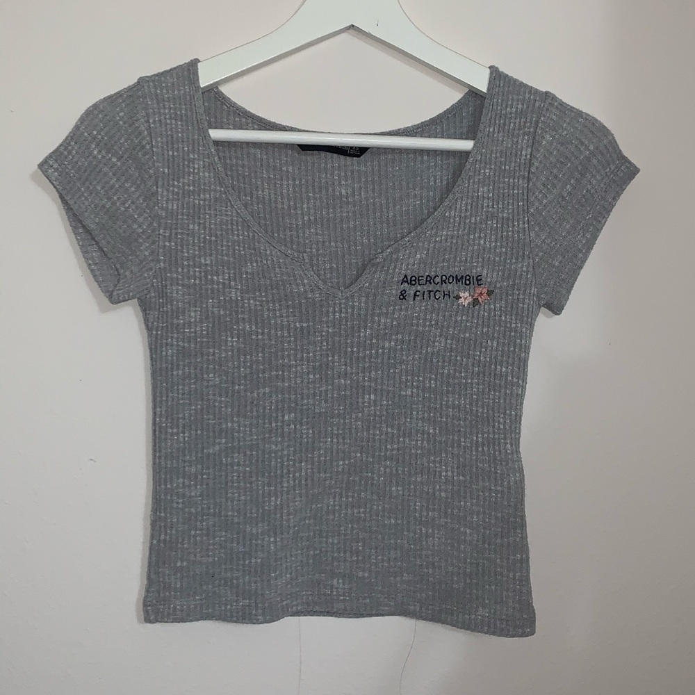 Abercrombie and Fitch embroidered notch tee